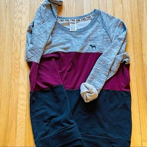 Victoria’s Secret PINK Colorblock Crewneck - L